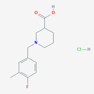 1-(4-Fluoro-3-methylbenzyl)piperidine-3-carboxylic acid hydrochloride