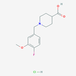 1-(4-Fluoro-3-methoxybenzyl)piperidine-4-carboxylic acid hydrochloride