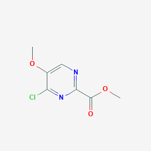 molecular formula C7H7ClN2O3 B13891608 Methyl 4-chloro-5-methoxypyrimidine-2-carboxylate 