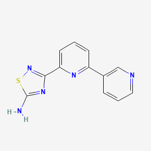 molecular formula C12H9N5S B13891612 3-(2,3-Bipyridin-6-yl)-1,2,4-thiadiazol-5-amine 