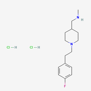 molecular formula C15H25Cl2FN2 B1389162 ({1-[2-(4-Fluorophenyl)ethyl]piperidin-4-YL}-methyl)methylamine dihydrochloride CAS No. 1185294-29-4