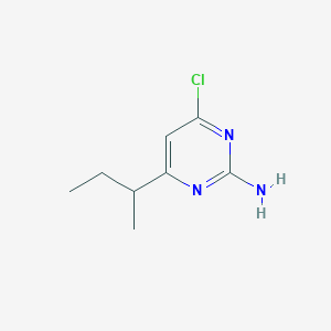 molecular formula C8H12ClN3 B13891622 4-Butan-2-yl-6-chloropyrimidin-2-amine 