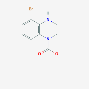 molecular formula C13H17BrN2O2 B13891652 tert-Butyl 5-bromo-3,4-dihydroquinoxaline-1(2H)-carboxylate 
