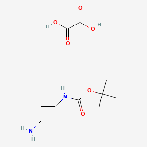 molecular formula C11H20N2O6 B13891654 tert-butyl cis-N-(3-aminocyclobutyl)carbamate;oxalic acid 
