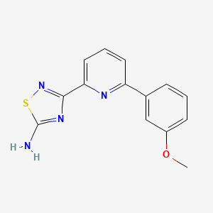 molecular formula C14H12N4OS B13891660 3-(6-(3-Methoxyphenyl)pyridin-2-yl)-1,2,4-thiadiazol-5-amine 