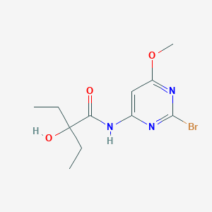 molecular formula C11H16BrN3O3 B13891665 N-(2-Bromo-6-methoxy-pyrimidin-4-yl)-2-ethyl-2-hydroxy-butyramide 