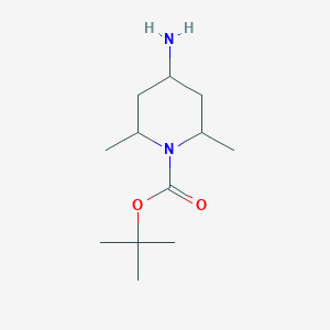 molecular formula C12H24N2O2 B13891666 tert-Butyl 4-amino-2,6-dimethylpiperidine-1-carboxylate 
