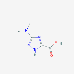 molecular formula C5H8N4O2 B13891677 3-(dimethylamino)-1H-1,2,4-triazole-5-carboxylic acid 