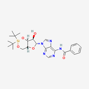 molecular formula C25H33N5O5Si B13891679 N-[9-[(4aR,6R,7R,7aS)-2,2-ditert-butyl-7-hydroxy-4a,6,7,7a-tetrahydro-4H-furo[3,2-d][1,3,2]dioxasilin-6-yl]purin-6-yl]benzamide 