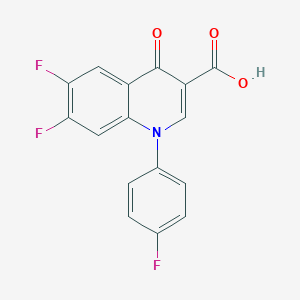 molecular formula C16H8F3NO3 B138917 6,7-Difluoro-1-(4-fluorophenyl)-4-oxo-1,4-dihydroquinoline-3-carboxylic acid CAS No. 103994-99-6