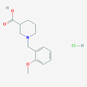 molecular formula C14H20ClNO3 B1389174 1-(2-Methoxybenzyl)piperidine-3-carboxylic acid hydrochloride CAS No. 1185295-42-4