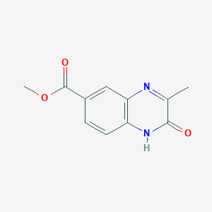 molecular formula C11H10N2O3 B13891740 methyl 3-methyl-2-oxo-1H-quinoxaline-6-carboxylate 
