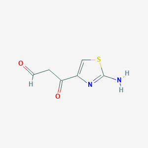molecular formula C6H6N2O2S B13891744 3-(2-Amino-1,3-thiazol-4-yl)-3-oxopropanal 
