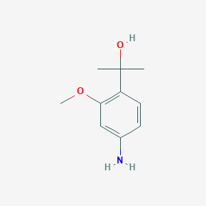 molecular formula C10H15NO2 B13891755 2-(4-Amino-2-methoxyphenyl)propan-2-ol CAS No. 1400565-25-4