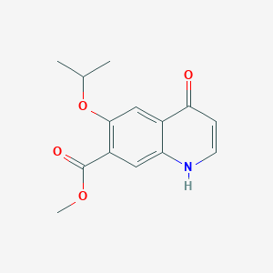 molecular formula C14H15NO4 B13891771 Methyl 6-isopropoxy-4-oxo-1,4-dihydroquinoline-7-carboxylate 