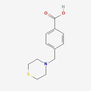 molecular formula C12H15NO2S B1389178 4-(Thiomorpholin-4-ylmethyl)benzoic acid CAS No. 414892-27-6