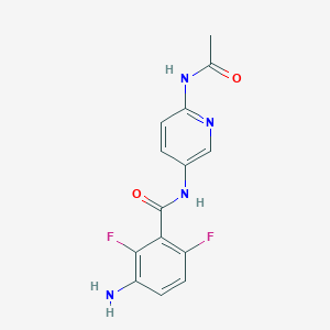 molecular formula C14H12F2N4O2 B13891803 N-(6-acetylamino-pyridin-3-yl)-3-amino-2,6-difluoro-benzamide 