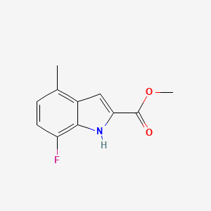 molecular formula C11H10FNO2 B13891804 Methyl 7-fluoro-4-methyl-1H-indole-2-carboxylate 