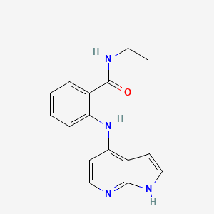 molecular formula C17H18N4O B13891852 N-propan-2-yl-2-(1H-pyrrolo[2,3-b]pyridin-4-ylamino)benzamide 