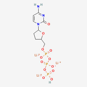 molecular formula C9H13Li3N3O12P3 B13891853 2',3'-Dideoxycytidine-5'-triphosphate trilithium salt 