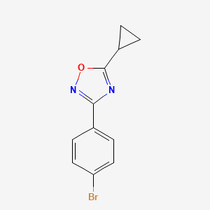 molecular formula C11H9BrN2O B13891854 3-(4-Bromophenyl)-5-cyclopropyl-1,2,4-oxadiazole 