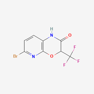 molecular formula C8H4BrF3N2O2 B13891862 6-Bromo-3-(trifluoromethyl)-1H-pyrido[2,3-b][1,4]oxazin-2(3H)-one 