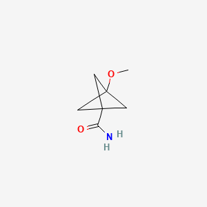molecular formula C7H11NO2 B13891887 3-Methoxybicyclo[1.1.1]pentane-1-carboxamide 