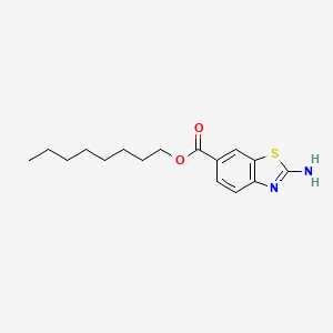 molecular formula C16H22N2O2S B13891901 Octyl 2-amino-1,3-benzothiazole-6-carboxylate 