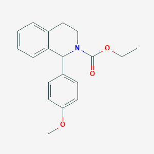 molecular formula C19H21NO3 B13891912 ethyl 1-(4-methoxyphenyl)-3,4-dihydro-1H-isoquinoline-2-carboxylate 