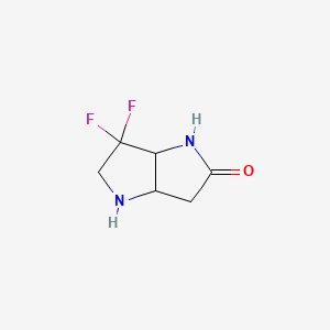 molecular formula C6H8F2N2O B13891913 3,3-Difluoro-1,2,3a,4,6,6a-hexahydropyrrolo[3,2-b]pyrrol-5-one 