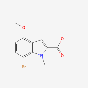 molecular formula C12H12BrNO3 B13891926 Methyl 7-bromo-4-methoxy-1-methyl-1H-indole-2-carboxylate 