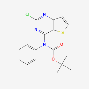 molecular formula C17H16ClN3O2S B13891943 tert-butyl N-(2-chlorothieno[3,2-d]pyrimidin-4-yl)-N-phenylcarbamate 