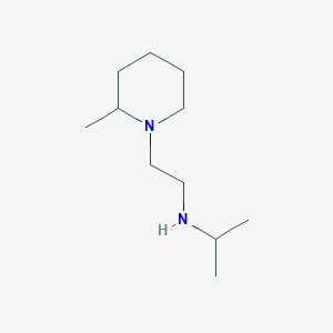 molecular formula C11H24N2 B1389196 N-[2-(2-Methylpiperidin-1-YL)ethyl]propan-2-amine CAS No. 933744-98-0