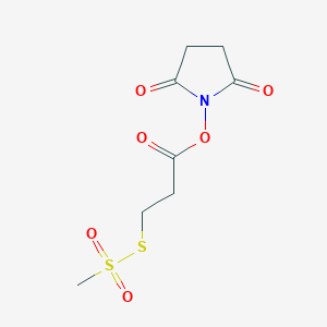 molecular formula C8H11NO6S2 B013892 N-琥珀酰亚胺氧羰基甲基甲硫代磺酸酯 CAS No. 385399-11-1