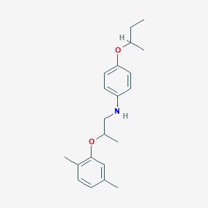 molecular formula C21H29NO2 B1389200 N-[4-(Sec-butoxy)phenyl]-N-[2-(2,5-dimethylphenoxy)propyl]amine CAS No. 1040685-21-9