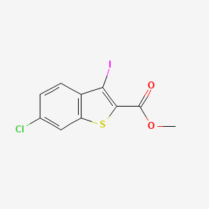 molecular formula C10H6ClIO2S B13892001 Methyl 6-chloro-3-iodobenzo[b]thiophene-2-carboxylate 