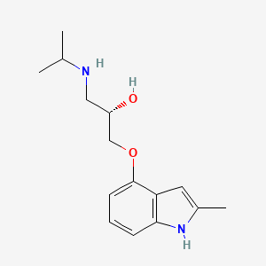 molecular formula C15H22N2O2 B13892014 (-)-Mepindolol CAS No. 26328-12-1