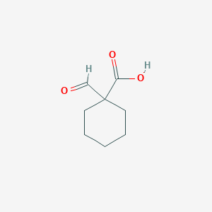 molecular formula C8H12O3 B13892022 1-Formylcyclohexane-1-carboxylic acid 