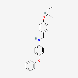 molecular formula C23H25NO2 B1389203 N-[4-(Sec-butoxy)benzyl]-4-phenoxyaniline CAS No. 1040687-86-2