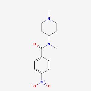 molecular formula C14H19N3O3 B13892039 N-methyl-N-(1-methylpiperidin-4-yl)-4-nitrobenzamide 