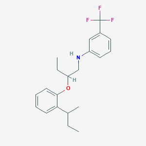 molecular formula C21H26F3NO B1389209 N-{2-[2-(Sec-butyl)phenoxy]butyl}-3-(trifluoromethyl)aniline CAS No. 1040685-40-2