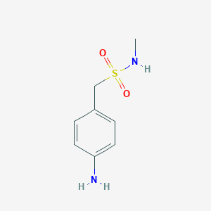 molecular formula C8H12N2O2S B138921 4-Amino-N-methylbenzenemethanesulfonamide CAS No. 109903-35-7