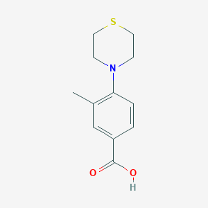 molecular formula C12H15NO2S B13892116 3-Methyl-4-(thiomorpholin-4-yl)benzoicacid CAS No. 1341783-77-4
