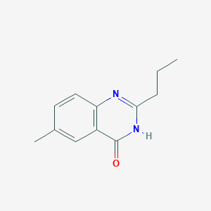 molecular formula C12H14N2O B13892143 6-methyl-2-propyl-3H-quinazolin-4-one 