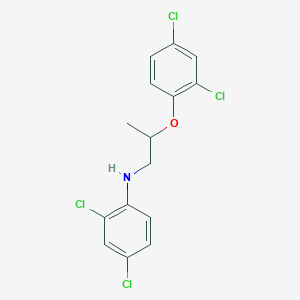 molecular formula C15H13Cl4NO B1389215 2,4-Dichloro-N-[2-(2,4-dichlorophenoxy)-propyl]aniline CAS No. 1040689-46-0