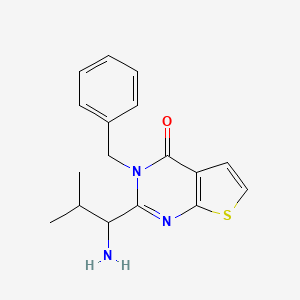 molecular formula C17H19N3OS B13892166 2-(1-amino-2-methylpropyl)-3-benzylthieno[2,3-d]pyrimidin-4(3H)-one 