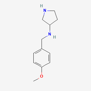 molecular formula C12H18N2O B13892184 N-[(4-methoxyphenyl)methyl]pyrrolidin-3-amine 