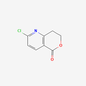 molecular formula C8H6ClNO2 B13892185 2-Chloro-7,8-dihydro-5H-pyrano[4,3-B]pyridin-5-one 