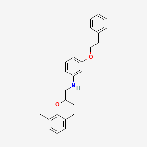 molecular formula C25H29NO2 B1389219 N-[2-(2,6-Dimethylphenoxy)propyl]-3-(phenethyloxy)aniline CAS No. 1040682-40-3