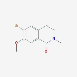 molecular formula C11H12BrNO2 B13892214 6-Bromo-7-methoxy-2-methyl-3,4-dihydroisoquinolin-1(2H)-one 